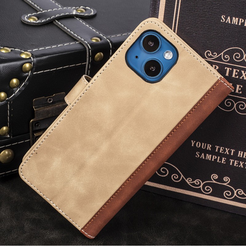 Flip Phone Leather Case with Card Holder and Wallet Stand